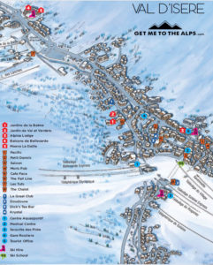 Picture of the Val d'Isere town map