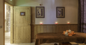 The massage room at the spa